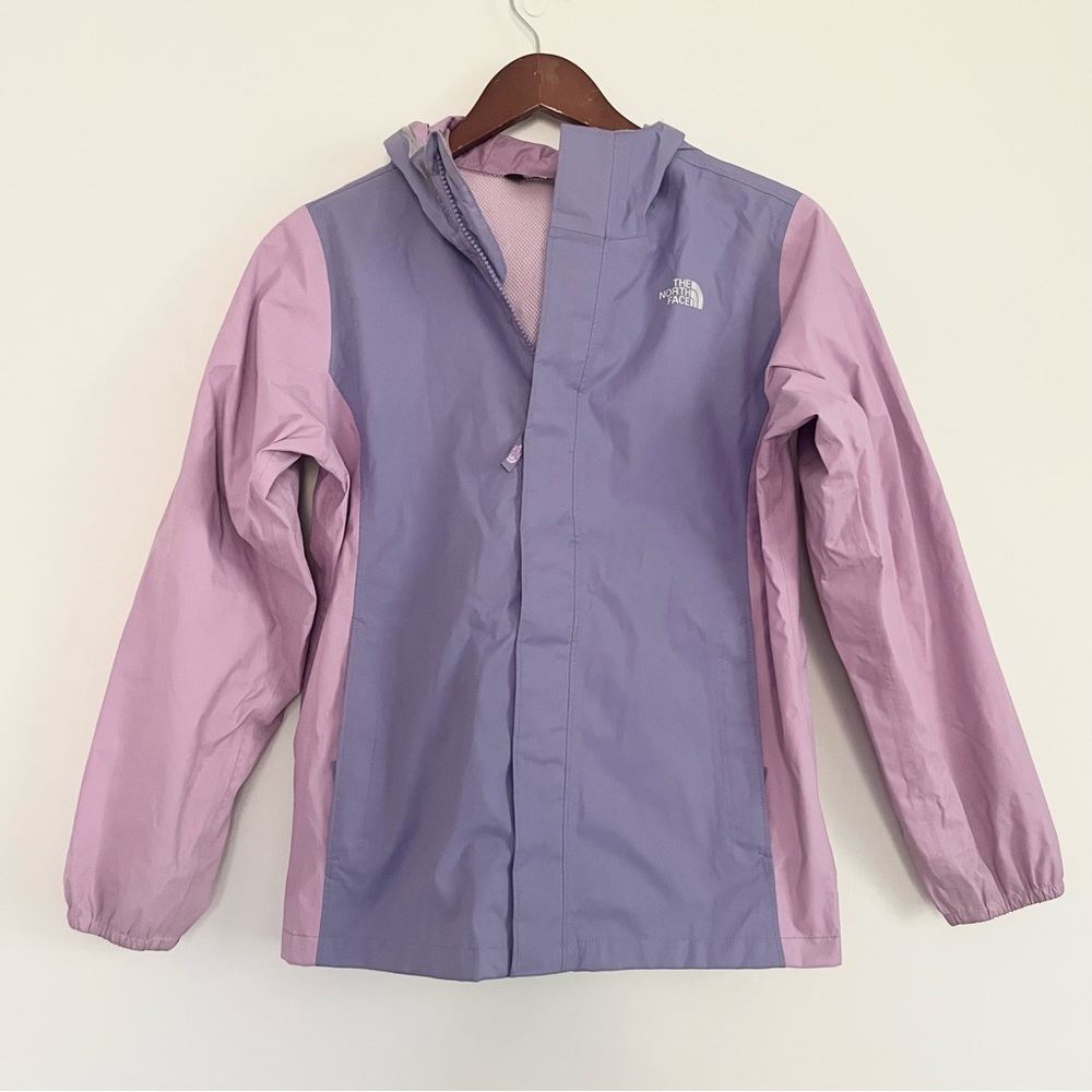 The North Face Girls Two Tone Jacket L 14/16 Purple Pink Lightweight Colorblock